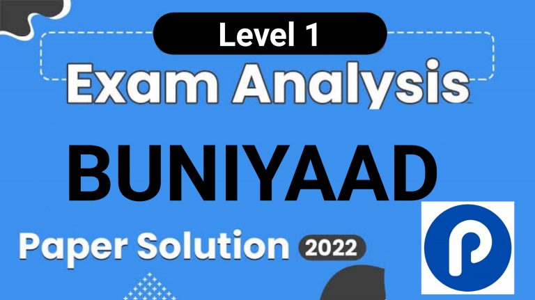 Answer Key Buniyaad Level 1 Exam 2022
