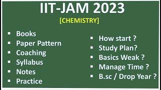 IIT JAM Chemistry 2023 – Syllabus, Books, Study Material