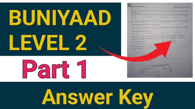 Buniyaad Level 2 Answer Key 2023