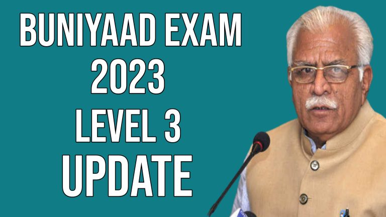 Buniyaad Level -3 Exam 2023 New Centre