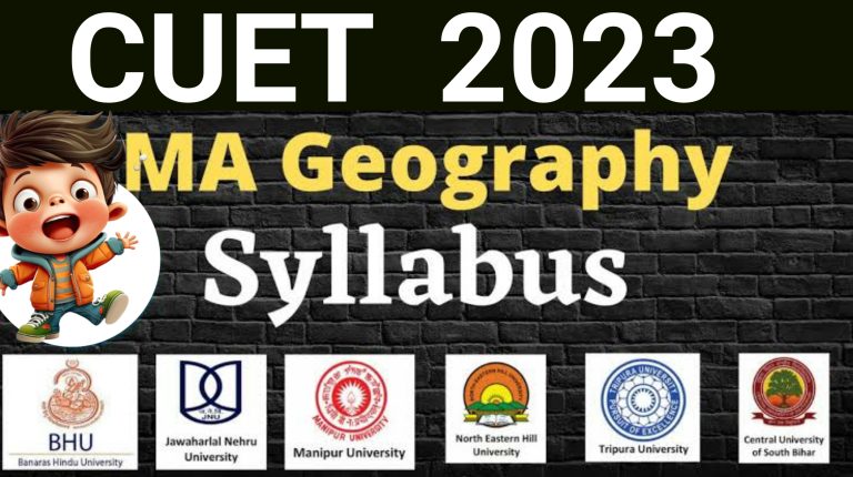CUET PG Geography Most Important Topics