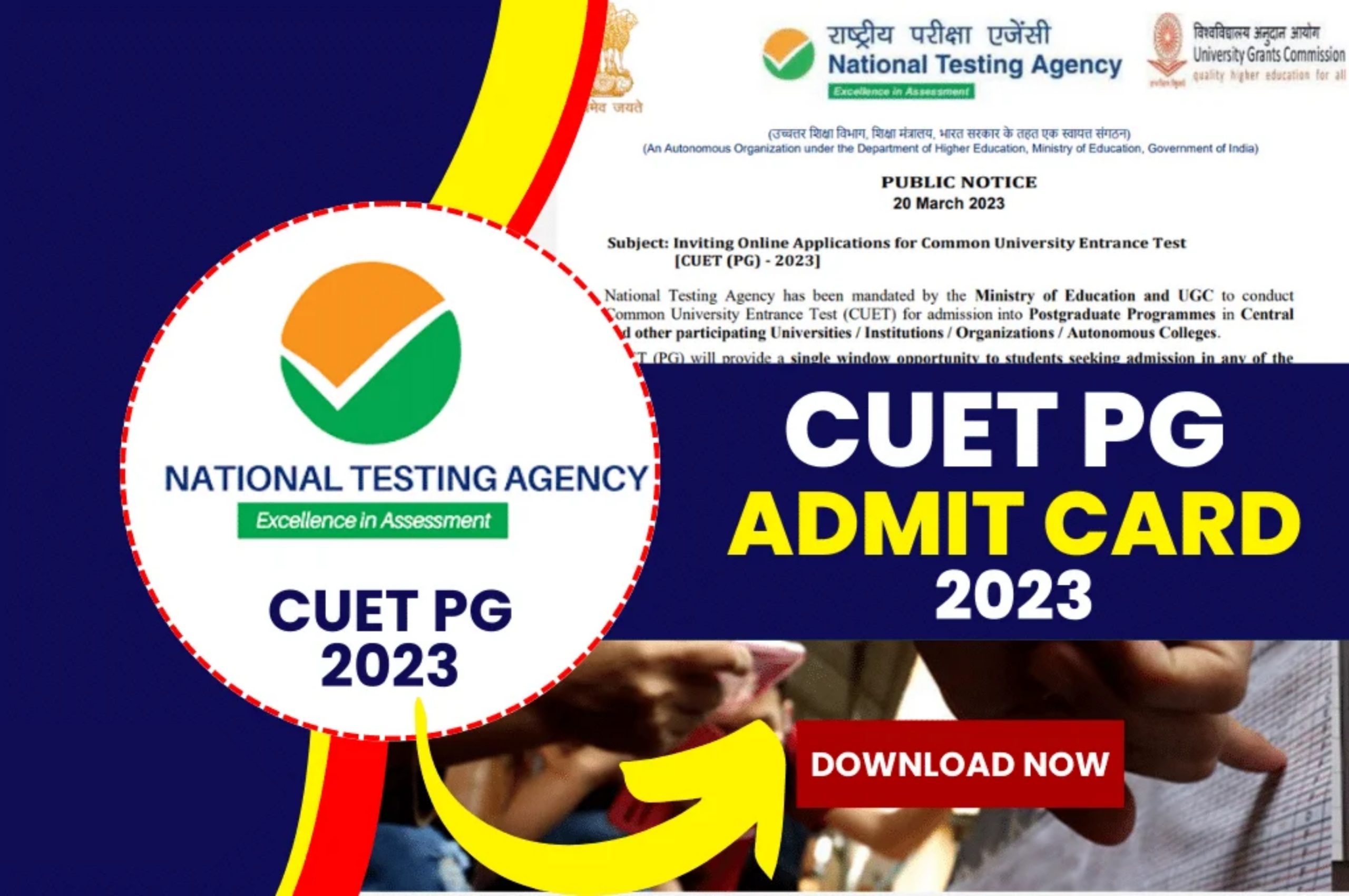 CUET Pg Admit Card 2023