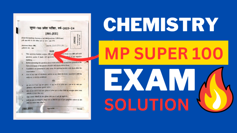 MP SUPER 100 EXAM CHEMISTRY Answer Key 2023