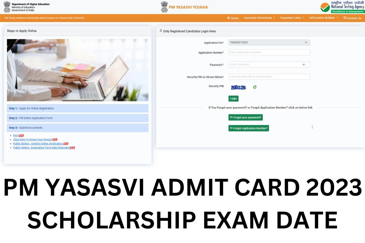 Pm Yasasvi Admit Card 2023 Yashasvi Scholarship Hall Ticket